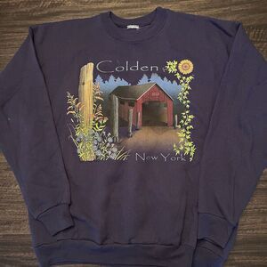 Vintage Buffalo Colden Country New York Spring sunflower Crewneck Sweatshirt